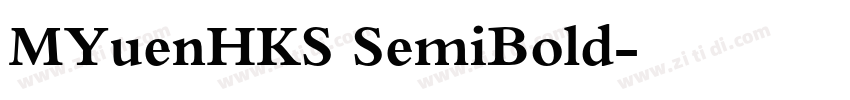 MYuenHKS SemiBold字体转换